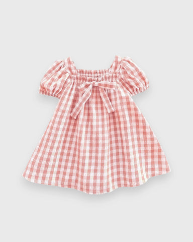 Baby Girl Spring Flower Gingham Swing Dress