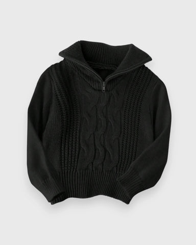 Baby Cable Quarter Zip Sweater