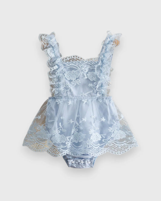 Baby Girl Backless Lace Bodysuit Dress