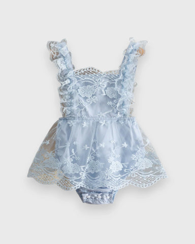 Baby Girl Backless Lace Bodysuit Dress