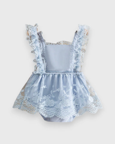 Baby Girl Backless Lace Bodysuit Dress
