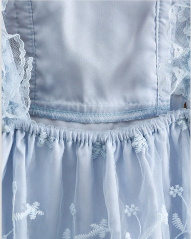 Baby Girl Backless Lace Bodysuit Dress