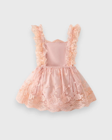 Baby Girl Backless Lace Bodysuit Dress
