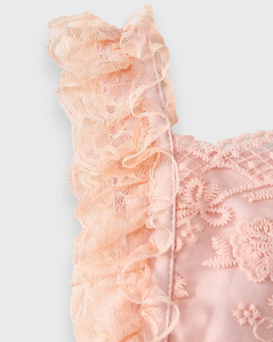 Baby Girl Backless Lace Bodysuit Dress