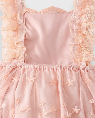 Baby Girl Backless Lace Bodysuit Dress