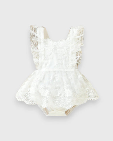 Baby Girl Backless Lace Bodysuit Dress