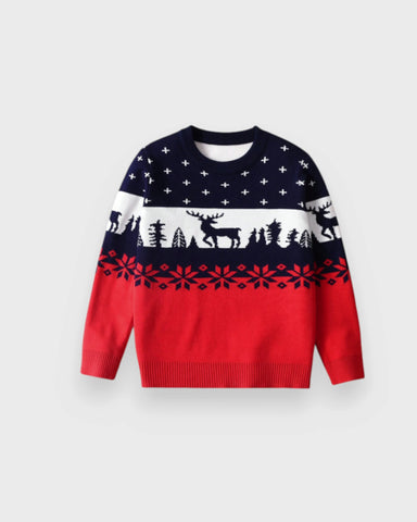 Boys Snowflake Reindeer Sweater