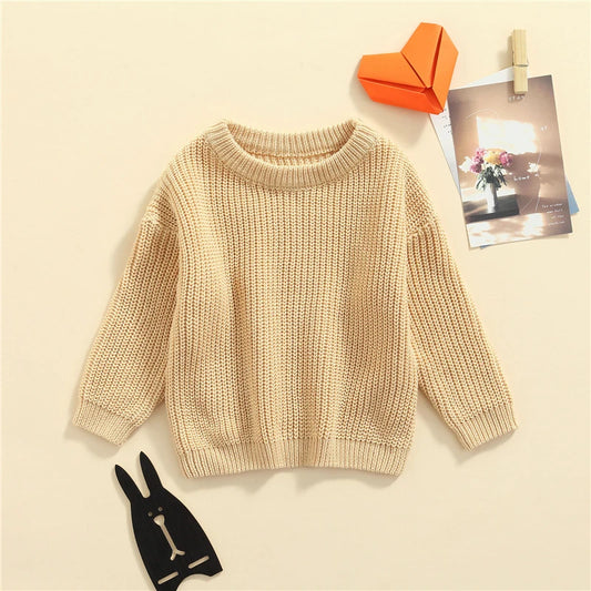 Toddler Baby Girl Boy Knit Pullover Sweater