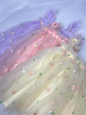 Baby Girl Floral Embroidery Tulle Dress