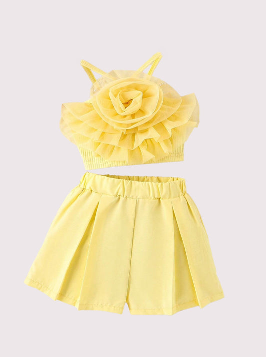 Toddler Little Girl Rosette Top Shorts
