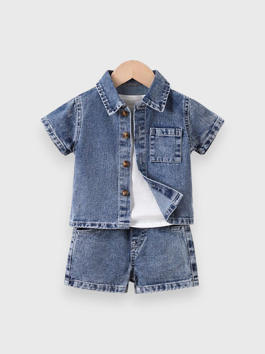 Baby Boy Denim Short Set