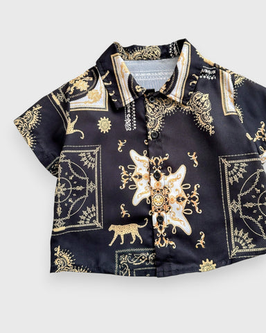 2 Pc Baby Boy Jaguar Baroque Print Set