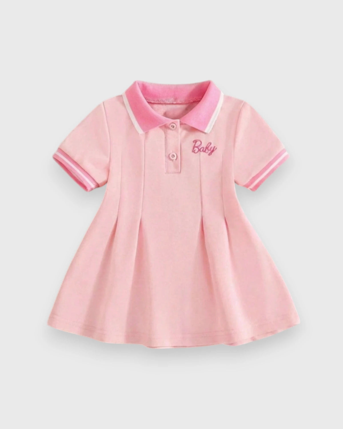 Baby Girl Patch Pleat Polo Dress