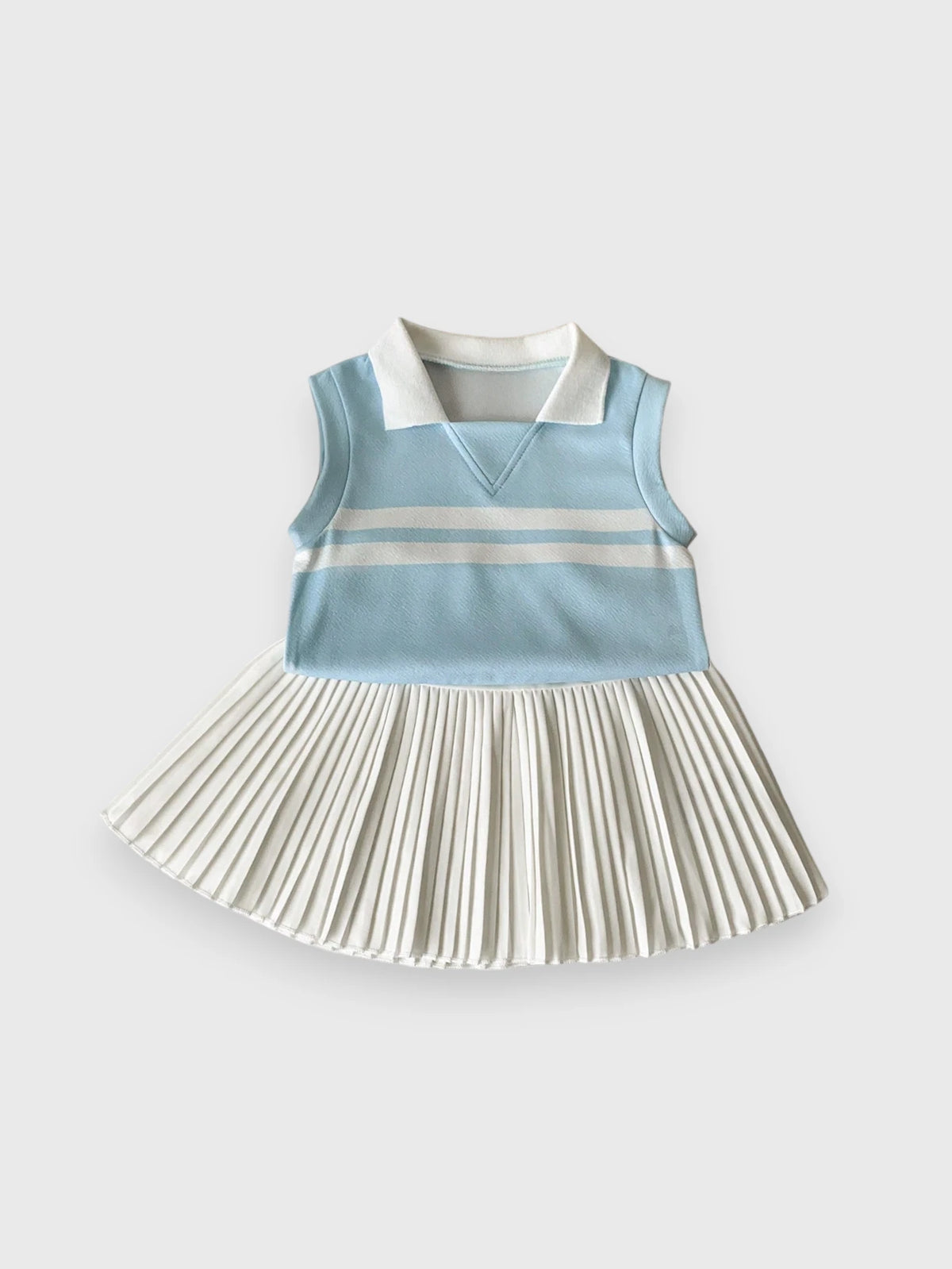 2 Pc Baby Girl Tennis Pleat Skirt Set