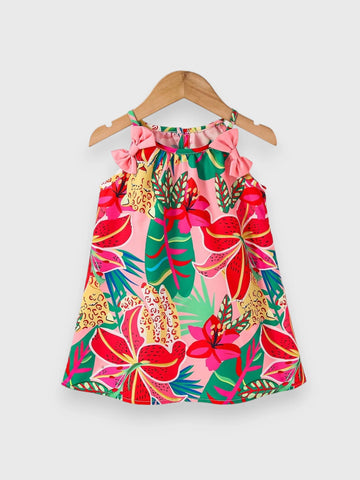 Baby Girl Tropical Leaf Summer Dress