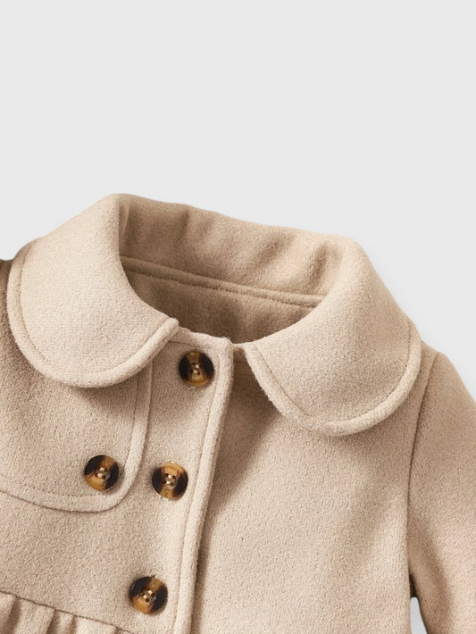 Baby Girl Peter Pant Collar Coat