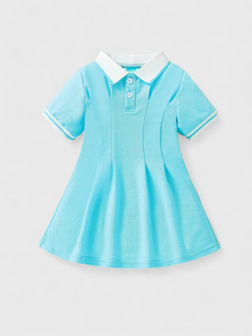 Baby Girl Stripe Polo Tennis Sport Dart Dress