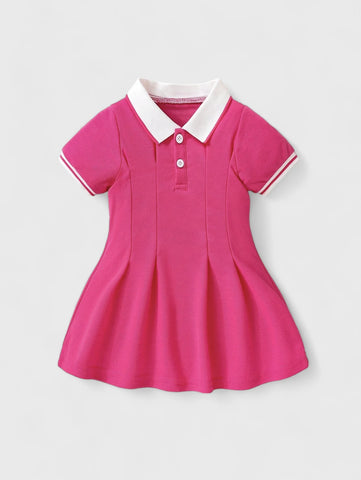 Baby Girl Stripe Polo Tennis Sport Dart Dress