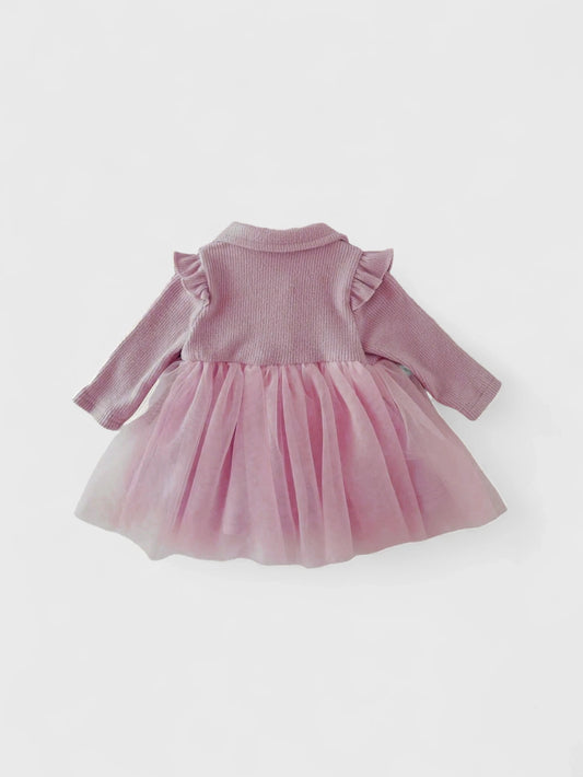 Baby Girl Long Sleeve Tulle Dress