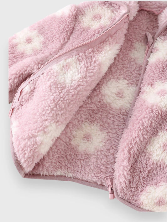 2 Piece Baby Girl Daisy Fleece Set