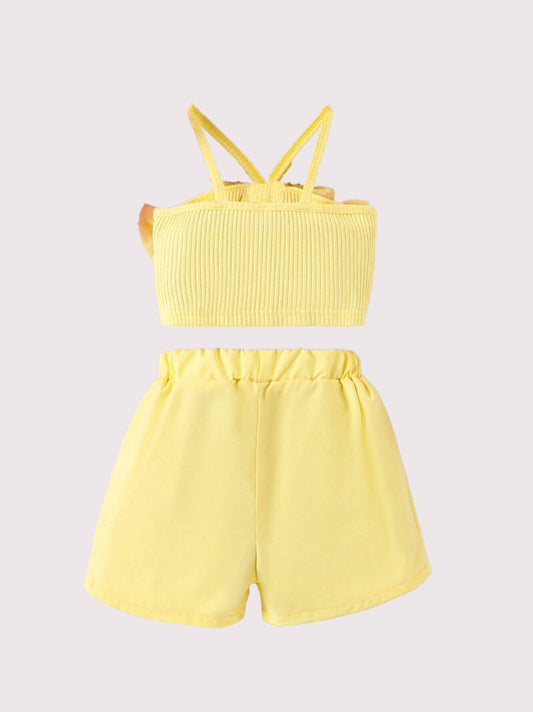 Toddler Little Girl Rosette Top Shorts