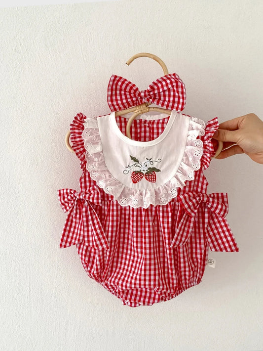 2 Pc Baby Girl Strawberry Shortcake Bodysuit