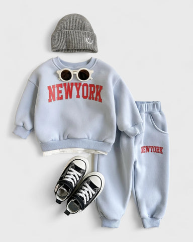 2 Pc Baby New York Fleece Sweat Suit