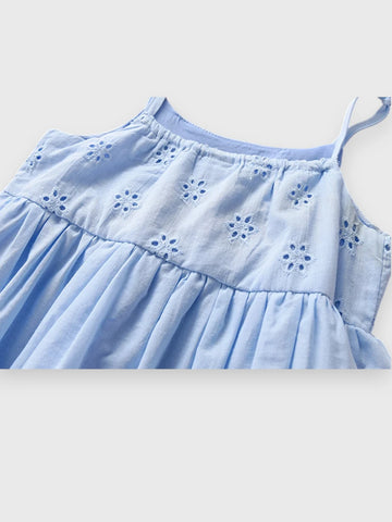 Girls Cotton Eyelet Sun Dress