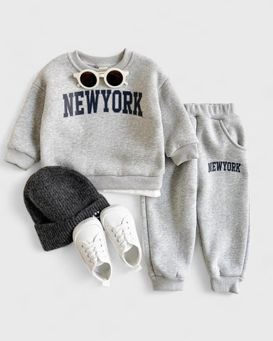 2 Pc Baby New York Fleece Sweat Suit