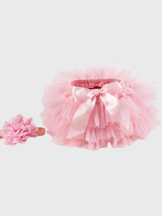 Baby Girl Tutu with Flower Headband