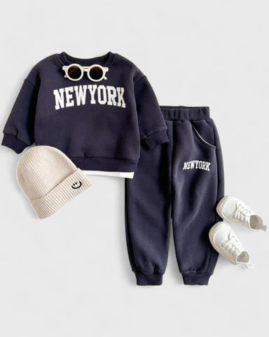 2 Pc Baby New York Fleece Sweat Suit