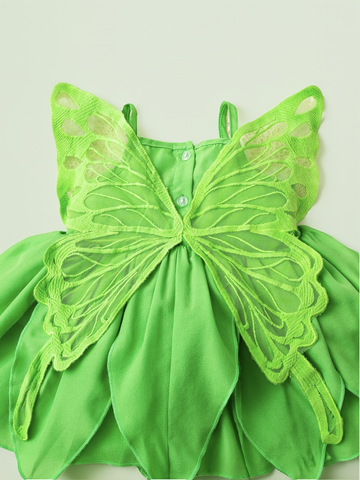Infant baby Girl Green Fairy Princess Tinkerbell Dress with Bow Headband 3-6 months Infant baby Girl Green Fairy Princess Tinkerbell Dress with Bow Headband 3-6 months