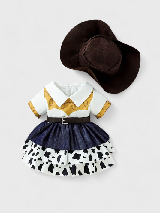 2 Pcs Baby Girl Cow Girl Costume