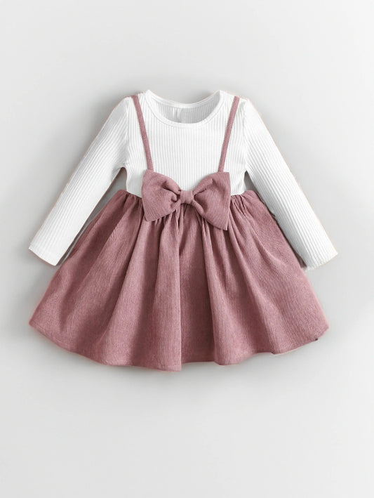 2 in1 baby Girl Corduroy Suspender Dress