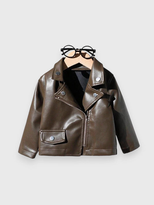 Baby Boy Faux Leather Motorcycle Jacket