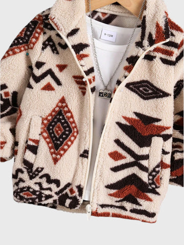 CL-Baby Fleece Navajo Print Zip Up Jacket