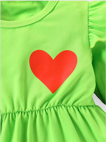 2 Pc Baby Christmas Heart Set