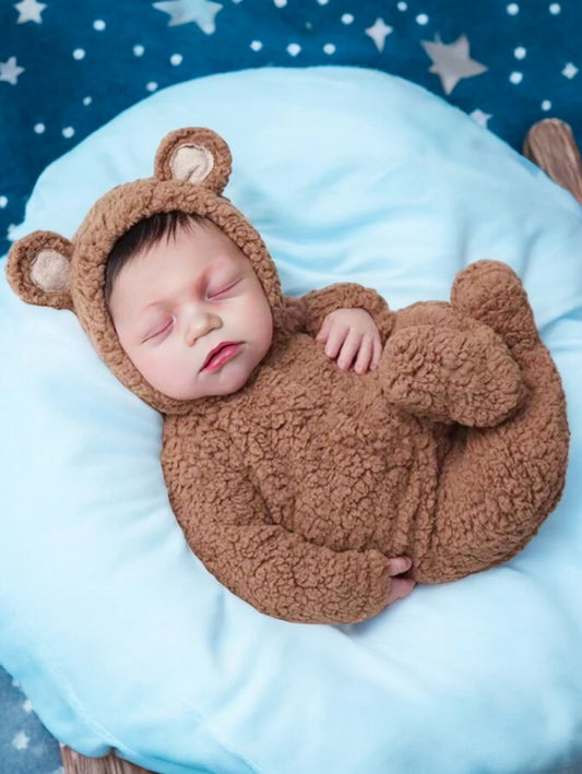 2 Piece Newborn Baby Plush Bear Costume