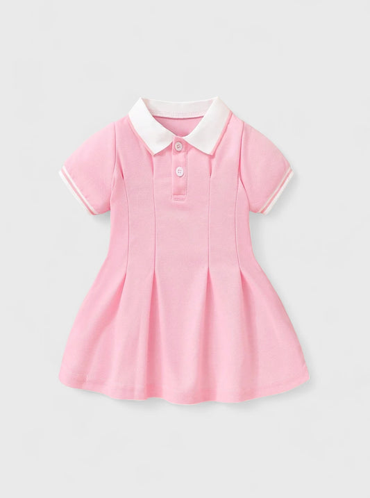 Baby Girl Stripe Polo Tennis Sport Dart Dress