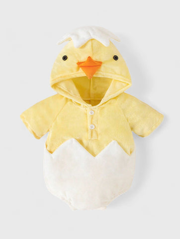 Infant Baby Chick Fleece Bodysuit