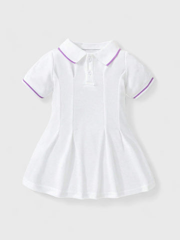 Baby Girl Stripe Polo Tennis Sport Dart Dress