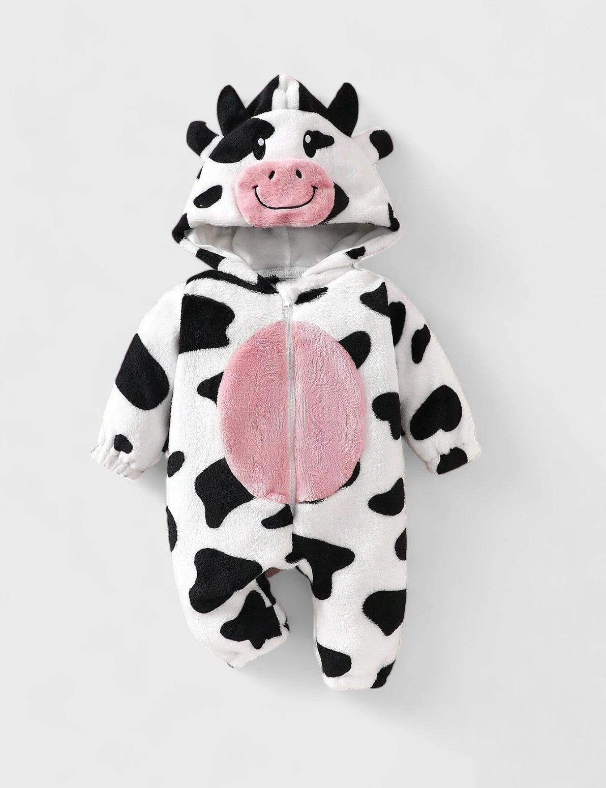 Baby Cow Cattle Fleece Jumpsuit