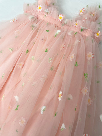 Baby Girl Floral Embroidery Tulle Dress