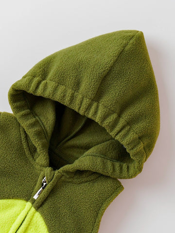 Infant Baby Fleece Hooded Avocado Bodysuit