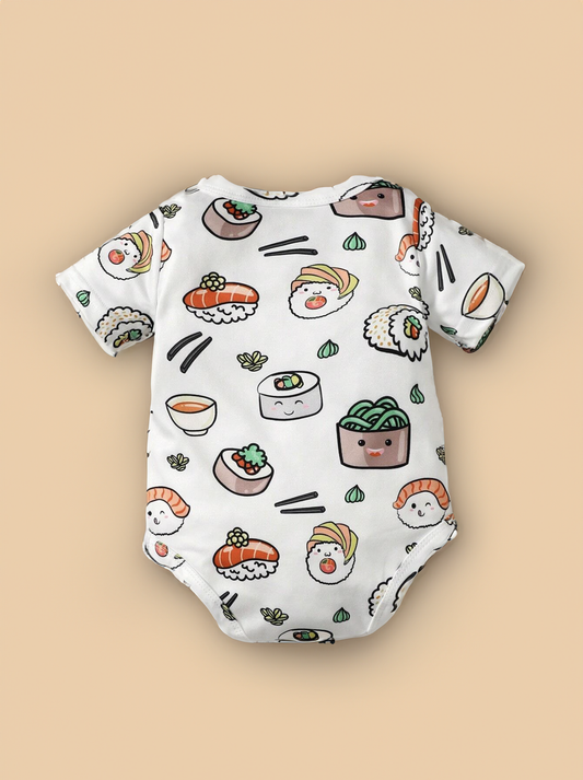 Baby Japanese Cute Kawaii Sushi Nigiri Print bodysuit