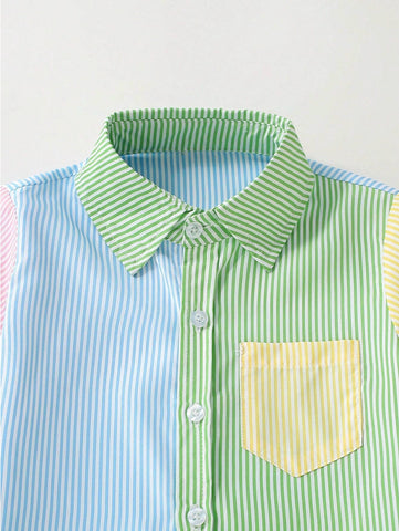 Toddler Little Boys Rainbow Stripe Set