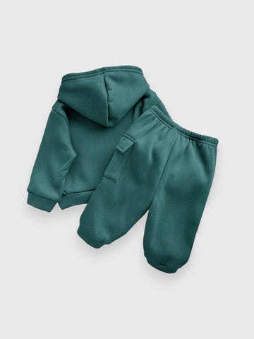 2 Pc Baby Hoodie Cargo Sweatsuit