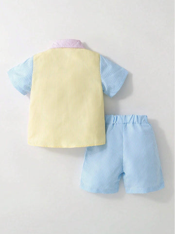 Toddler Little Boys Rainbow Stripe Set