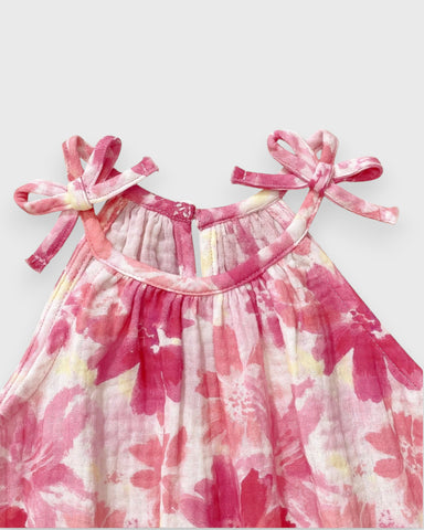 Baby Girl Vacay Cotton Halter Dress