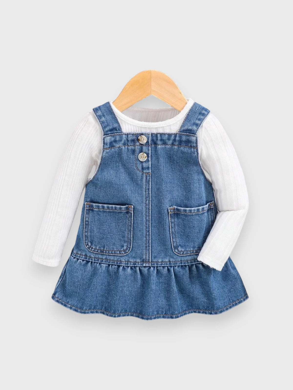 Baby Girl Denim Overall Dress 6-9 Months / Medium Baby Girl Denim Overall Dress 6-9 Months / Medium